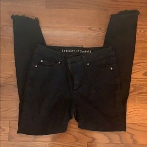 Articles of Society distressed black jeans